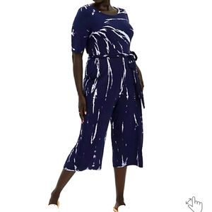 torrid Navy Tie Dye Super Soft Culotte Jumpsuit